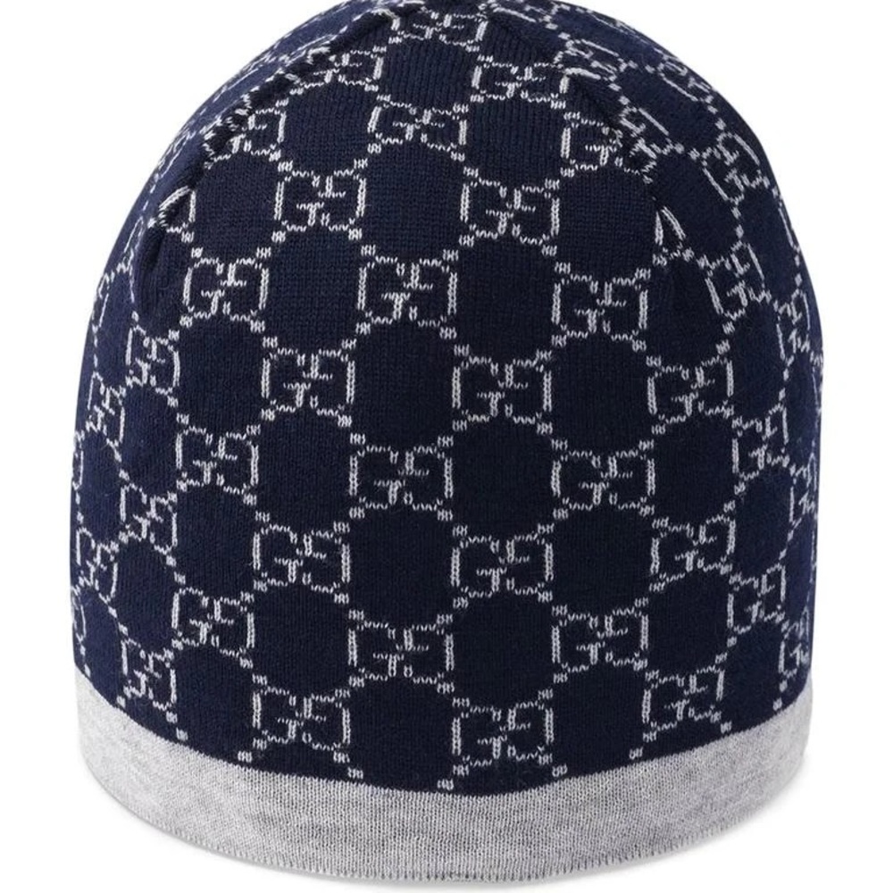 Gucci Blue and Gray Beanie